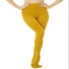 HeyUU Women's 80D Ultra Soft Opaque Tights, High Waist Solid Color Footed Pantyhose with 29 Colors mustard xss view 3
