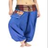 Harem Pants for Women and Men Aladin Harem Pants Traditional Loose Harem 100% Cotton (Royal Blue 2XL) view 1