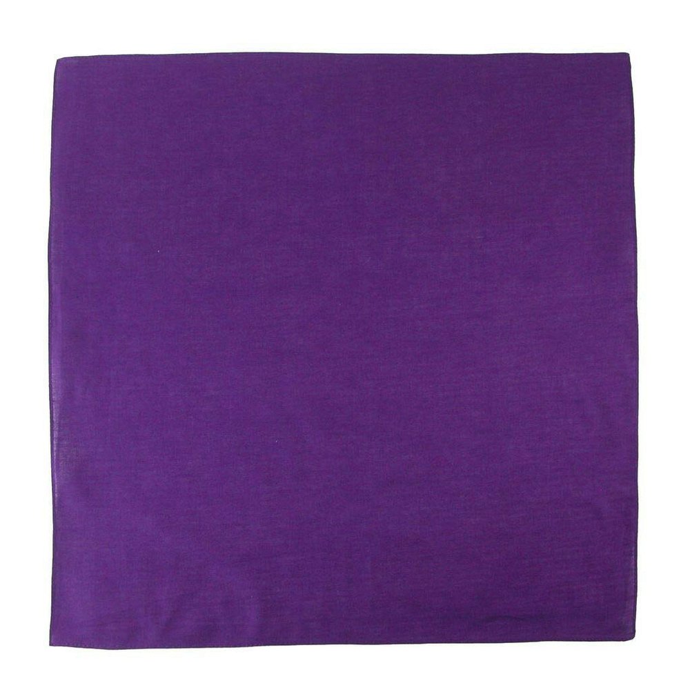 100% Cotton Solid Color Bandana USA Made (Purple)
