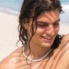Puka Shell Necklace, White Beaded Seashell Necklaces for Women, Round Sea Shell Bead Choker for Men, Hawaiian Beach Surfer Jewelry Chokers (18 Inches) view 2
