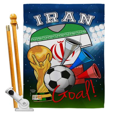 World Cup Iran Flags Iranian Banner Room Wall Art Flag Poles For Outside House Patio Porch Lawn Garden Stand Tapestry Yard Signs FIFA Gifts Sports Fan Trophy Soccer Game Football Made In USA