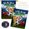 World Cup Iran Flags Iranian Banner Room Wall Art Flag Poles For Outside House Patio Porch Lawn Garden Stand Tapestry Yard Signs FIFA Gifts Sports Fan Trophy Soccer Game Football Made In USA view 3