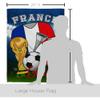 World Cup France Flags French Banner Room Wall Art Flag Poles For Outside House Patio Porch Lawn Garden Stand Tapestry Yard Signs FIFA Gifts Sports Fan Trophy Soccer Game Football Made In USA view 2