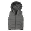 SNOW DREAMS Boys Puffer Vest Hooded Quilted Outwear Sleeveless Jacket Lined Zipper Waistcoat Solid Color Dark Grey Size 6 view 1