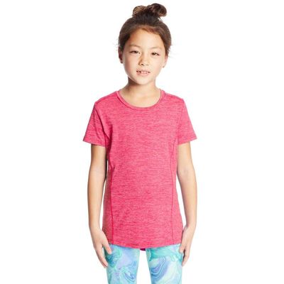 C9 Champion girls Supersoft Tech Tee T Shirt, Vivid Fuschia Heather/Sunset, Small US