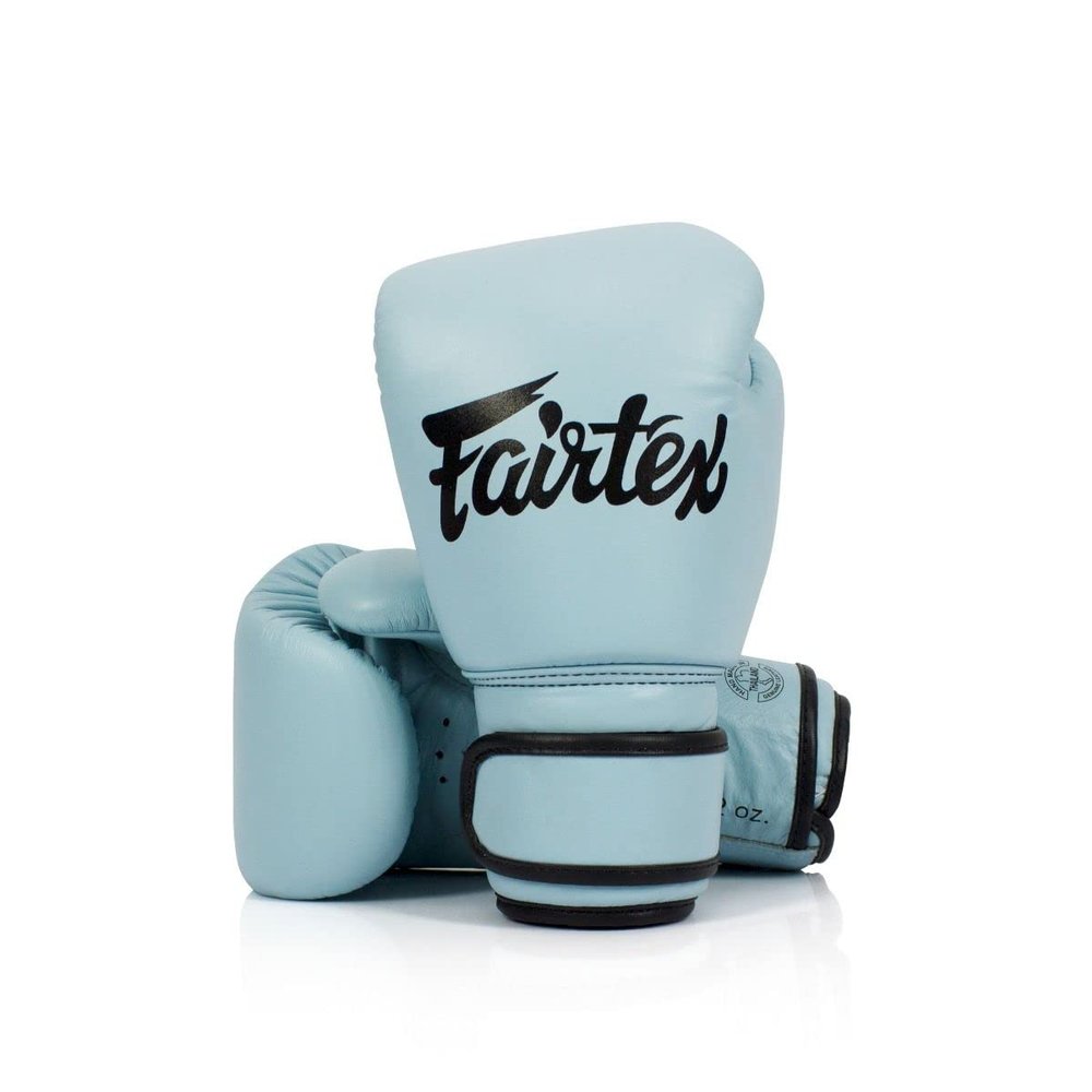 Fairtex Muay Thai Boxing Gloves for Men, Women, Kids | MMA Gloves, Kickboxing, Gym, Workout | Premium Quality, Light Weight & Shock Absorbent 10 oz Boxing Gloves- BGV20 Pastel Blue