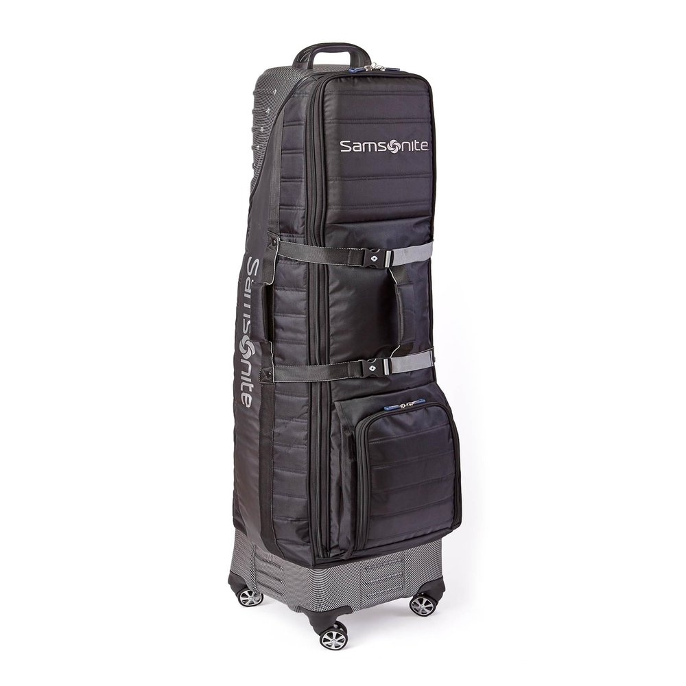 Samsonite The Protector Hardside and Softside Golf Travel Bag with Shark Wheels, Waterproof Exterior (Black, One Size)