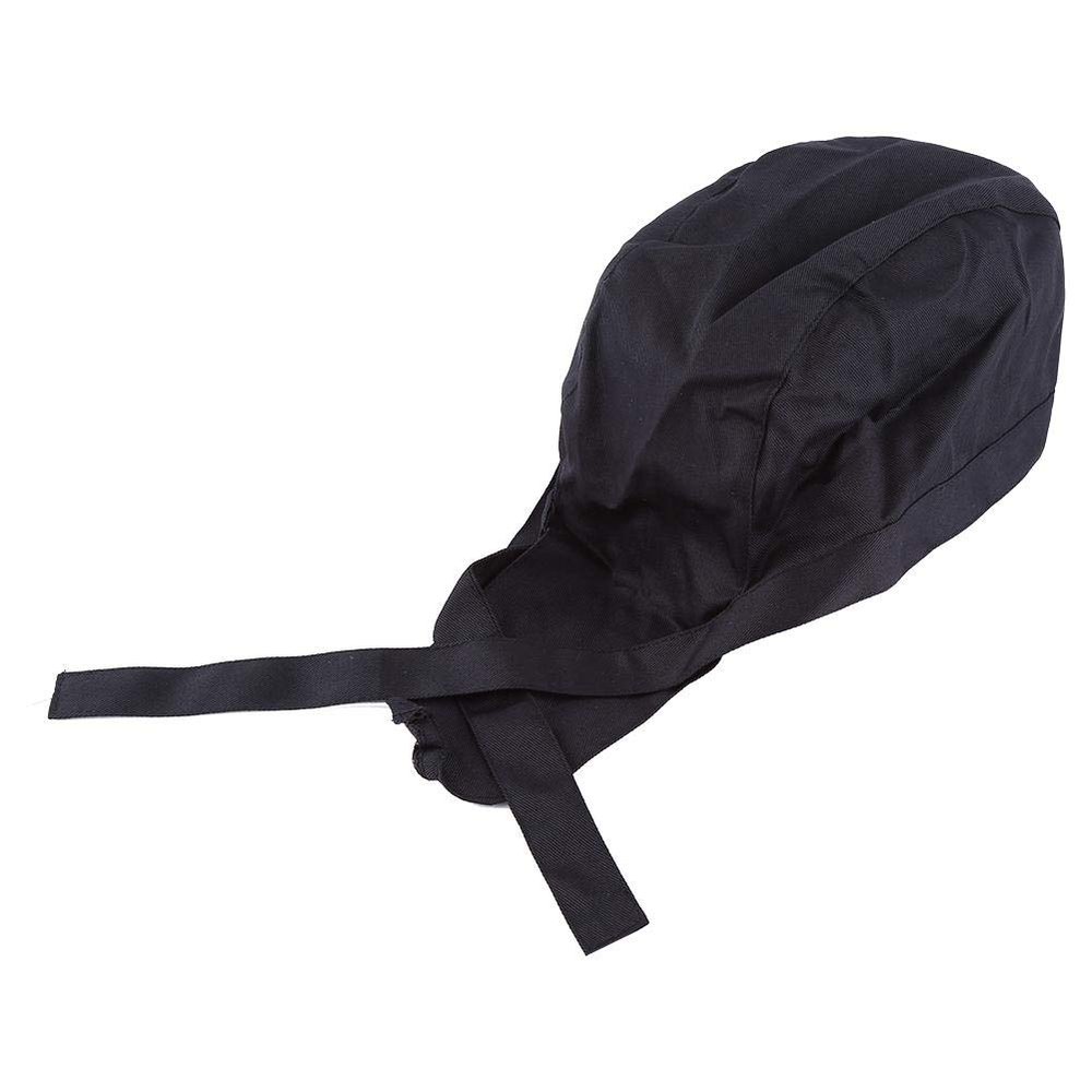 Adjustable Chef Elastic Cooking Hat, Chef Cooking Black Chef Hat for Adults with Adjustable Bands, Kitchen Catering Cooking Chef Unisex Chef Hat for Men or Women
