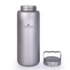iBasingo 1050ml/35.5 oz Titanium Water Bottle with Handle Outdoor Leak-Proof Wide Mouth Sport Drinking Bottle Camping Tea Coffee Canteen Kettle for Hiking Climbing Running A-Ti3006D view 1
