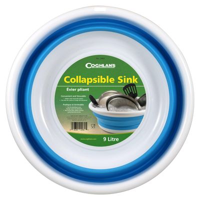 Coghlan's Collapsible Sink - Lightweight and Portable 16L Wash Basin for Camping, Hiking, Outdoor Cooking, and Dishwashing - Compact and Durable Foldable Dishpan for Easy Storage and Travel