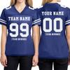 Custom Replica Football Jersey for Women Add Your Team Name and Number Personalized T-Shirt 2 Sided True Royal view 2