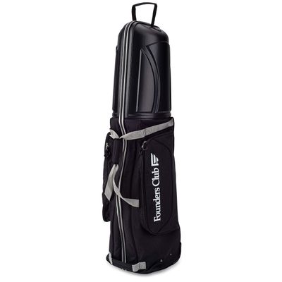 Founders Club Golf Travel Cover Luggage for Golf Clubs with ABS Hard Shell Top Travel Bag (Black)