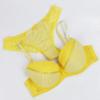 Swbreety Women's Lace Bra Set Sexy Bowknot Lingerie Bra and Panties Push Up Yellow view 3