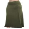 Urban CoCo Women's Stylish Spandex Comfy Fold-Over Flare Long Maxi Skirt (S, Army Green) view 4