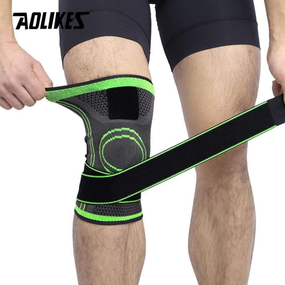 YourWareHouses AOLIKES 1PCS 2019 Knee Support Professional Protective Sports Knee Pad Breathable Bandage Knee Brace Basketball Tennis Cycling