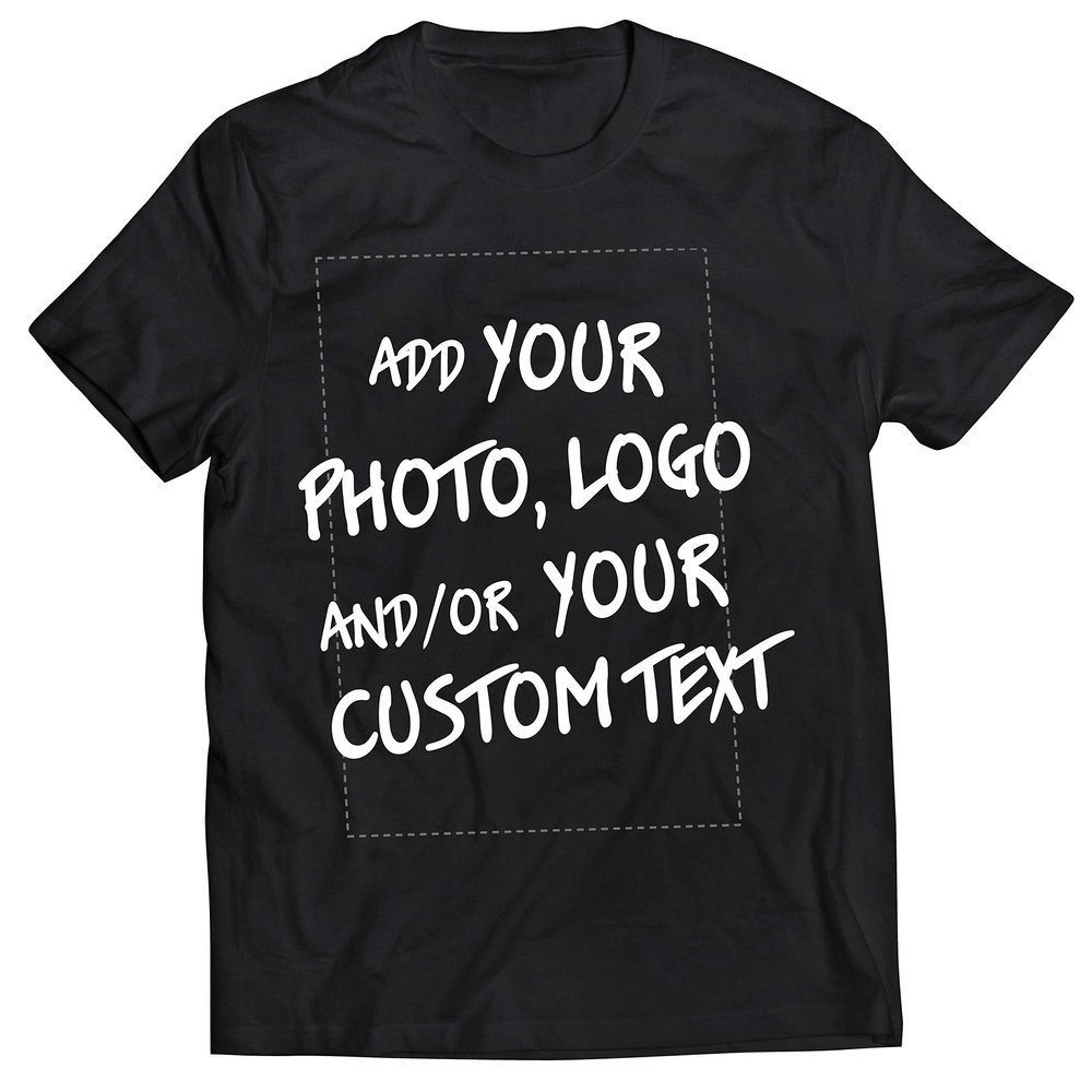 lepni.me Mens T-shirt Make Your Own Personalised Design With Favorite Photo or Custom Text (XL Black Multi Color)
