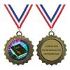 Holy Bible Gold Large 3 Inch Engraved Medals Trophy Award Personalized Free D03-MY408 1PK view 1