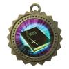 Holy Bible Gold Large 3 Inch Engraved Medals Trophy Award Personalized Free D03-MY408 1PK view 2