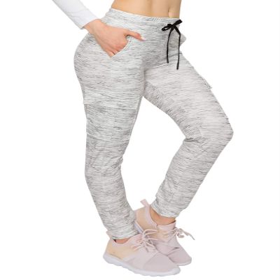 ALWAYS Cargo Jogger Pants for Women - Super Soft Casual Lounge Sweatpants Heather Grey L
