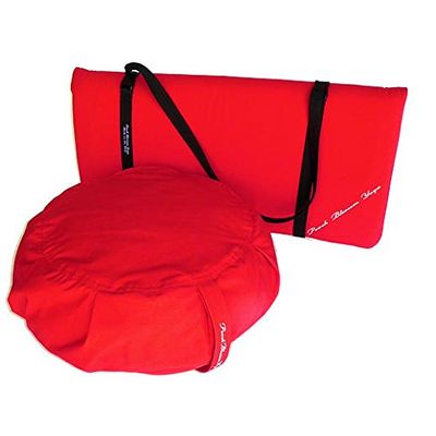 Peach Blossom Yoga 11003 3 Pieces Yoga Studio Set -Zafu Zabuton Set with Strap44; Red