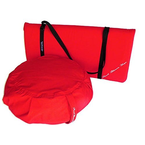 Peach Blossom Yoga 11003 3 Pieces Yoga Studio Set -Zafu Zabuton Set with Strap44; Red