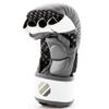 UFC Pro Stand-Up MMA Sparring Gloves  Versatile Hybrid Design for Grappling, Striking, and Safe Sparring with Premium Leather Construction (SM/MED, Gray) view 4