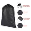 12 PCS Travel Shoe Bags, Non-Woven With Rope For Men and Women Travel Packing Shoe Organizers, X-Large, Black (12 PCS) view 3