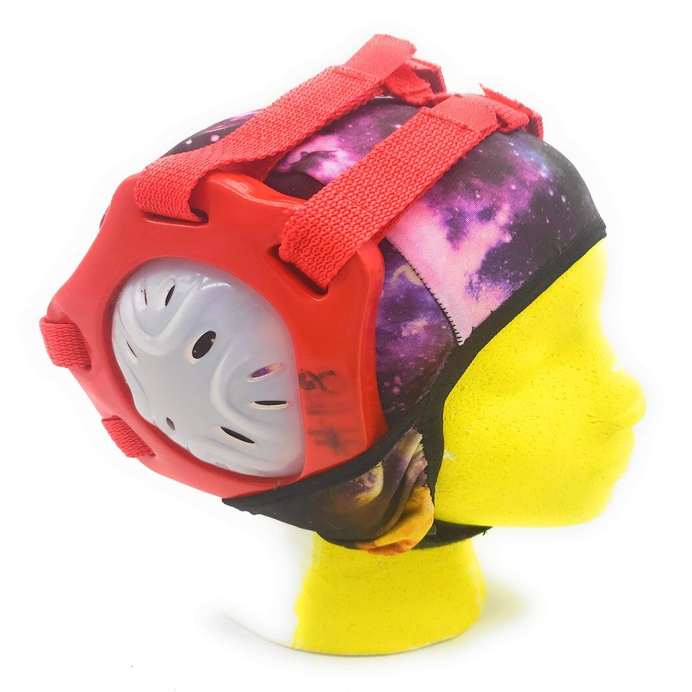 Wrestling Hair Cap - Under The Headgear Style - Multicolored Galaxy (Black Trim)