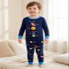 Popshion Boys Planet Pajamas 100% Cotton Pjs Toddler 2 Piece Long Sleeve Sleepwear Kids Clothes Pj Set Space Shirt 8t view 2