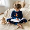 Popshion Boys Planet Pajamas 100% Cotton Pjs Toddler 2 Piece Long Sleeve Sleepwear Kids Clothes Pj Set Space Shirt 8t view 4