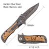 Fanfoobi Laser Engraved Pocket Knife with monogrammed R(from Alphabet 26 A-Z),Anniversary Present for Men, Present for Men, Boyfriend, Husband Birthday, Fathers Day, Christmas view 2