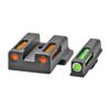 HIVIZ Litewave H3 Sight Tritium LitePipe Day/Night for S&W EZ380, Green/Orange litepipes w/White Front Ring, One Size, Model: EZN421 view 4