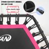 Newan 48'' Fitness Trampoline with Adjustable Handle Bar, Silent Trampoline Bungee Rebounder Jumping Cardio Trainer Workout for Adults - Max Limit 330 lbs view 3
