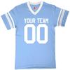 Custom Light Blue & White Fan Jersey Choice of Economical 1 Color Print Youth Small view 1