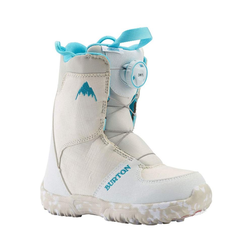 Burton Grom Boa Snowboard Boot (Little Kid) White 1 Little Kid M