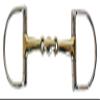 CHALLENGER English Riding Double Jointed D-Ring 6" Mouth Dog Bone Snaffle Horse Bit 35568D view 1