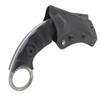 MASALONG Outdoor Survival Claw Tactical Teeth Knife Double Edged Sharp Fixed Blade Knife with Sheath (Damascus Full Tang) view 2