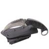 MASALONG Outdoor Survival Claw Tactical Teeth Knife Double Edged Sharp Fixed Blade Knife with Sheath (Damascus Full Tang) view 4