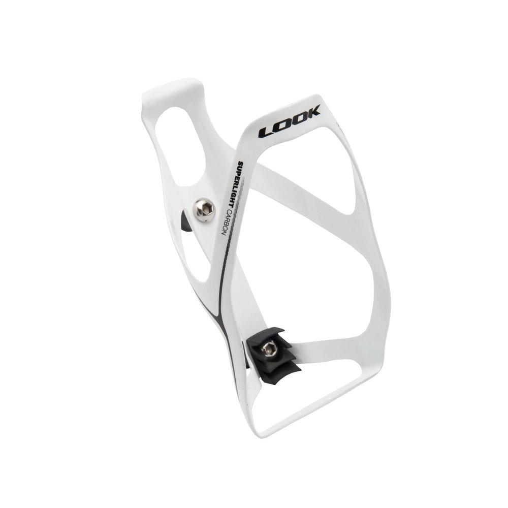 LOOK Unisex - Adult Super Light Bottle Cage, White Shiny, One Size