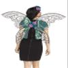 Fun World Dark Fairy Wings Standard Black view 2