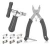 Bike Link Plier Chain Breaker Splitter 6 Pairs Bicycle Missing Link, Qkurt Chains Plier Quick Links Pliers for 6-10 Speed Chains Repair Professional Bicycle Chain Tool Kit, Gray view 1