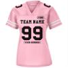 Custom Replica Football Jersey for Women Add Your Team Name and Number Personalized T-Shirt 2 Sided Light Pink view 1
