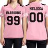 Custom Replica Football Jersey for Women Add Your Team Name and Number Personalized T-Shirt 2 Sided Light Pink view 3