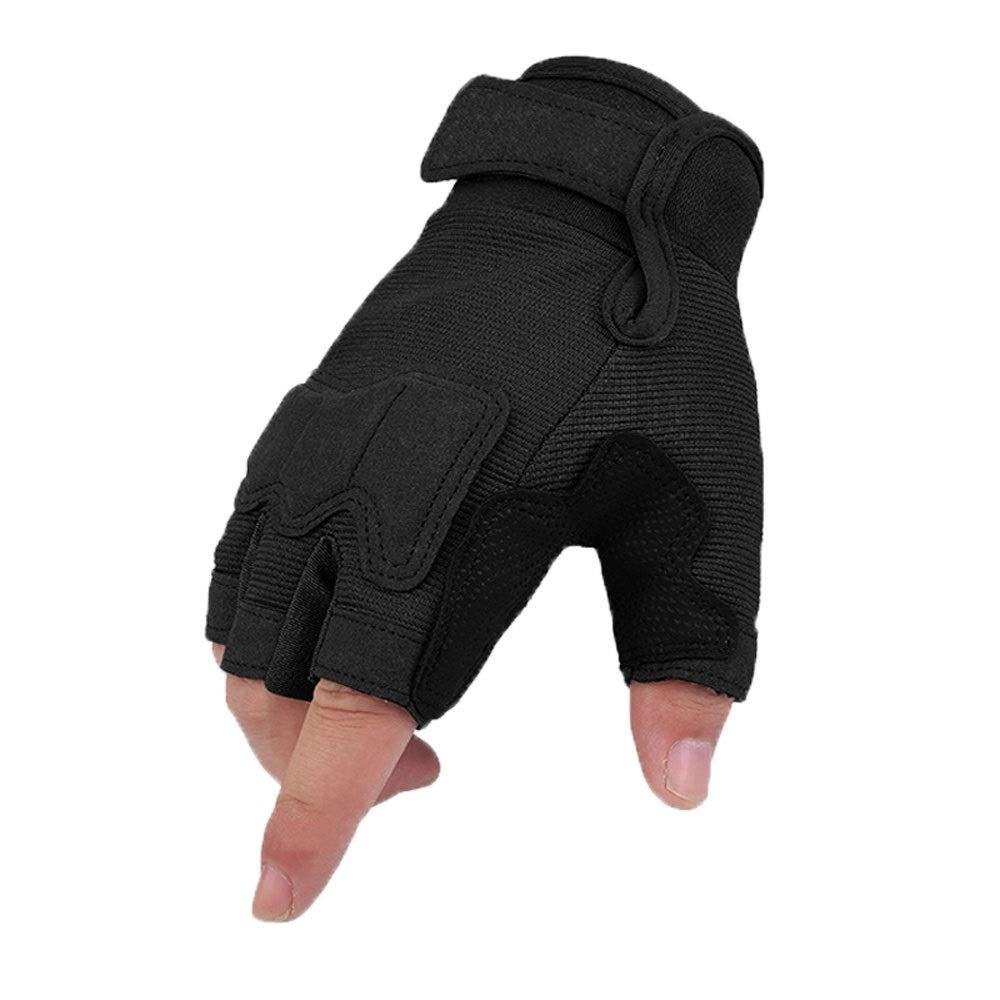 Kmgjc Outdoor Fingerless Gloves Hiking Hunting Climbing Cycling Riding Airsoft Half Finger Gloves (Color : B, Size : M-20 * 23cm)