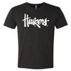 Premium Ultra-Soft Tri-Blend Nebraska Cornhuskers Legacy Script Huskers Tee Shirt - Black - Medium view 1