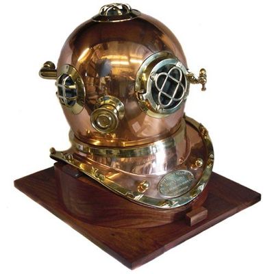 ANTIQUE NAUTICAL STORE Cooper and Brass Diving Helmet Vintage Diving Divers Helmet