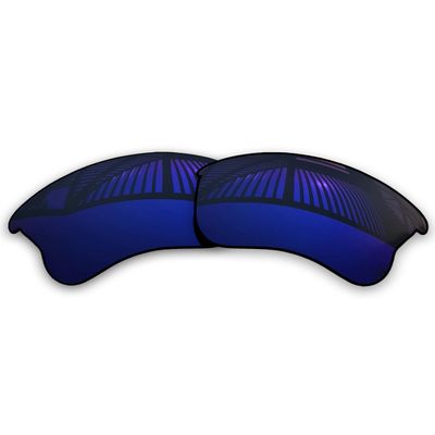MYCOURAG UV Protection Polarized Replacement Lenses for Oakley Flak Jacket XLJ OO9009 Sunglasses Frame - Midnight Blue Mirror Coated Polarized