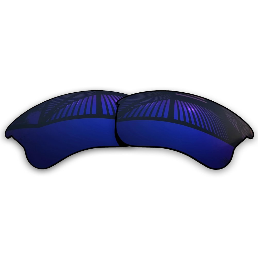 MYCOURAG UV Protection Polarized Replacement Lenses for Oakley Flak Jacket XLJ OO9009 Sunglasses Frame - Midnight Blue Mirror Coated Polarized