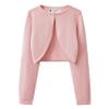 BlackButterfly Kids Long Sleeve Sparkle Cardigan Childrens Girls Bolero Shrug (Baby Pink, 3-4 YRS) view 1