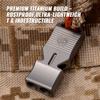 TACRAY Titanium Emergency Survival Whistle  Square Dual-Tube Design, Ultra-Loud 120+dB, Waterproof & Durable, EDC Safety Whistle for Camping, Hiking, Outdoor & Rescue (Gray) view 2